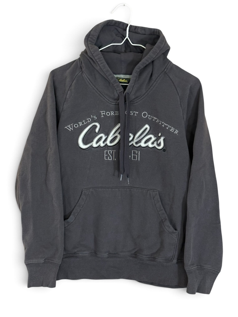 Cabela's Men's Charcoal Logo Hoodie Sweatshirt
